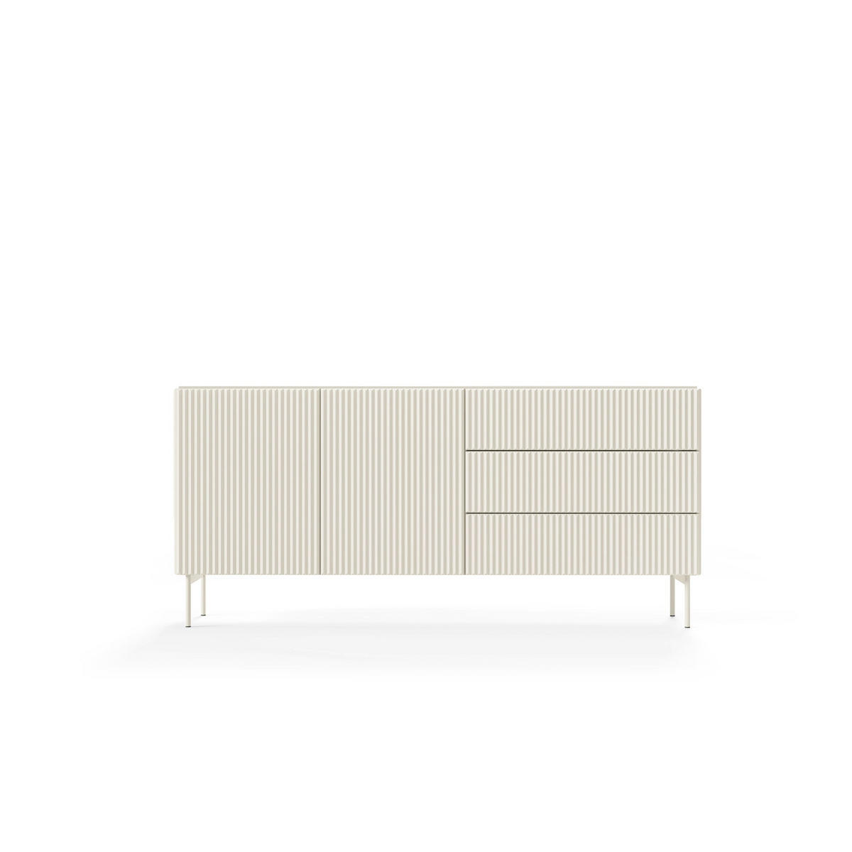 KOMMODE Muzzi - Weiß, Holzwerkstoff (177/81.2/39.8cm) - Pillovely