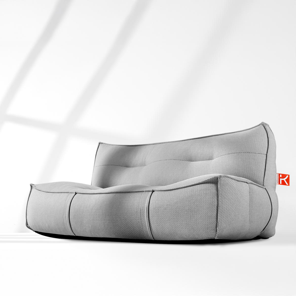 GARTENLOUNGE-SET LOVIA, Möbel-Set, Schwarz/Weiß - Schwarz, Textil - KONSIMO®