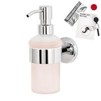 SEIFENSPENDER LUCENTE inkl. Kleber - Chromfarben, Metall (7/18/11cm) - bremermann