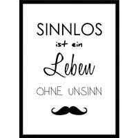 BILD mit Rahmen 51x71 cm lustiger Spruch - Weiß, Holz (51/71cm) - artissimo