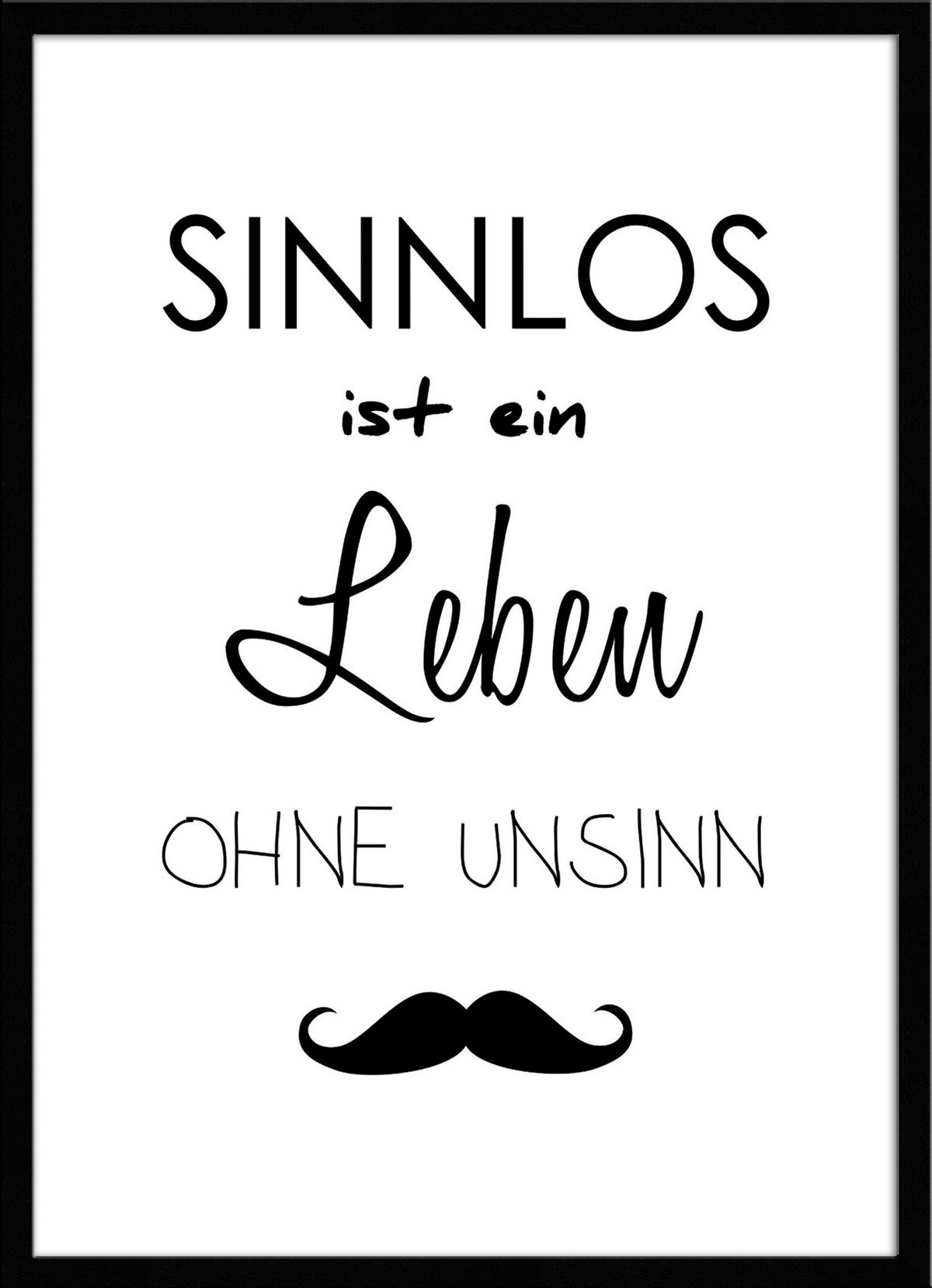BILD mit Rahmen 51x71 cm lustiger Spruch - Weiß, Holz (51/71cm) - artissimo