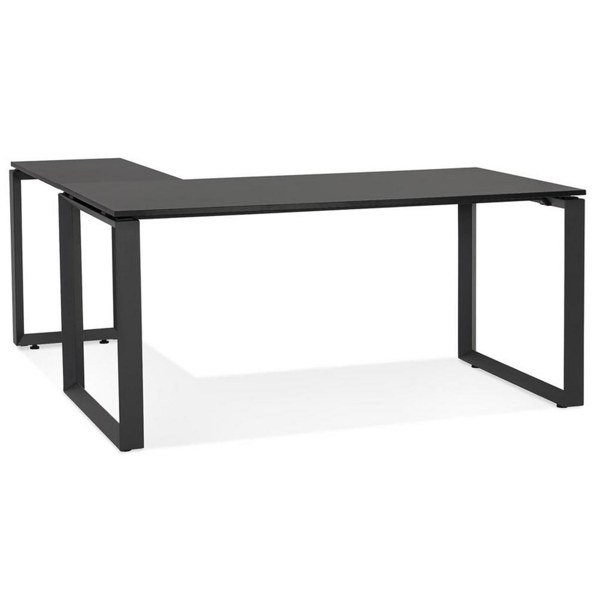 ECKSCHREIBTISCH L-Form Platzsparend Für Großraumbüro XERAL, Schwarz 170x160x74,8 cm - Schwarz, Holzwerkstoff/Metall (160/170/75cm) - KADIMA DESIGN