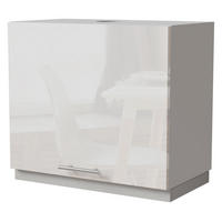 WRASENSCHRANK Essen W8/60 Weiß Hochglanz / Weiß Matt 60 / 32,5 / 50cm - Weiß Hochglanz/Weiß, Holz/Holzwerkstoff (60/50/32.5cm) - Feldmann-Wohnen
