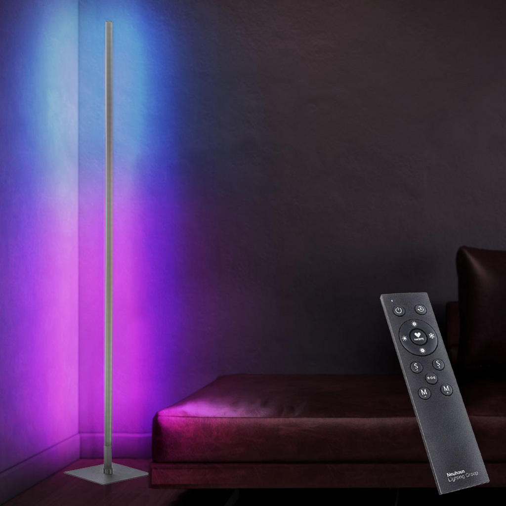 Thumbnail - Xxxl Led, Silber, Metall, 20.5x151x20.5 cm, Lampen & Leuchten, Innenbeleuchtung, Stehlampen, Stehlampen