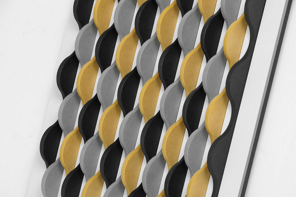 HOLZBILD Schwarz-Weiß 45/65 cm - Gelb/Schwarz, Holz (5.46/65cm) - KUNSTLOFT