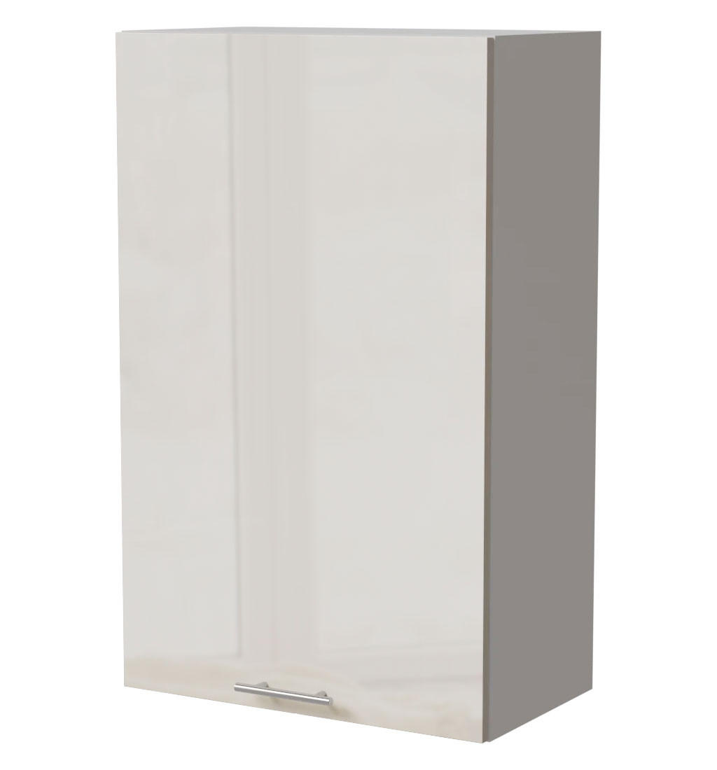 HÄNGESCHRANK Brerra W4/60/1 Weiß / RAL 9001 creme Hochglanz 60 / 32,5 / 96cm - Creme/Weiß, Holz/Holzwerkstoff (60/96/32.5cm) - Feldmann-Wohnen