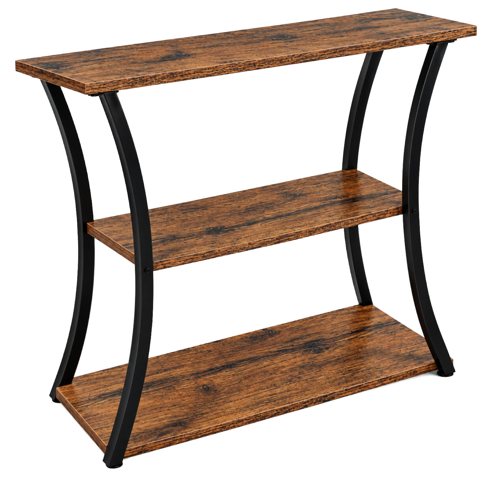 Begryf Konsolentisch Dunkelbraun, Schwarz 100x80x30 cm