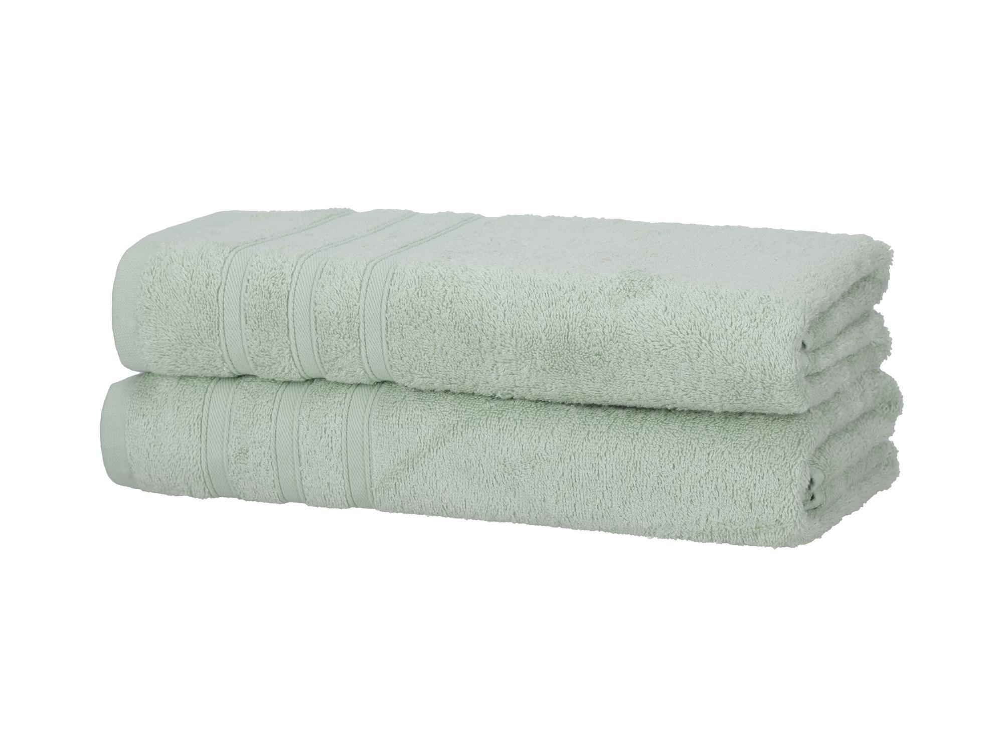 DUSCHTÜCHER 70x140 cm 450g/m2 im 2er Set, Duschtuch Grün - Grün, Textil (70/140cm) - Carpe Sonno