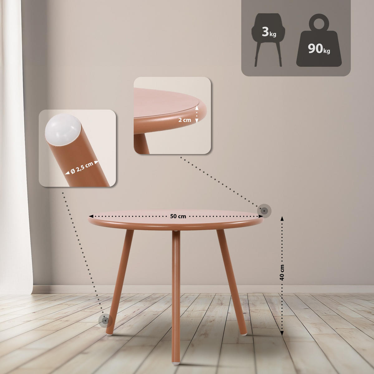 GARTENSITZGRUPPE Kunststoff Terracotta - Terracotta, Kunststoff - CLP