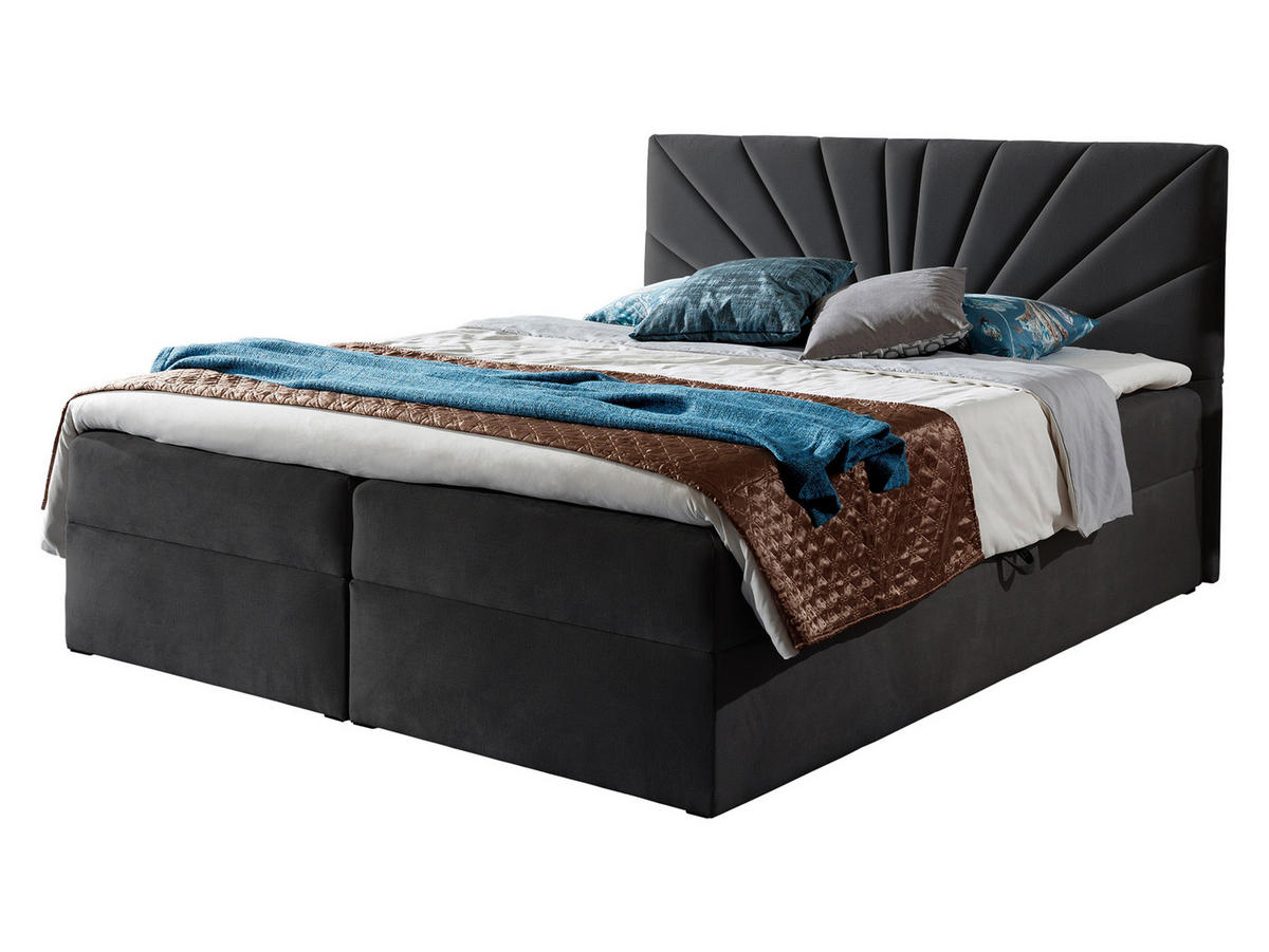 BOXBETT Top 4 - Dunkelgrau, Holz (160/200cm) - MIRJAN24