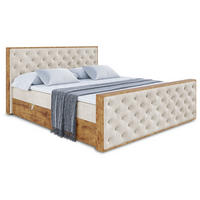 BOXBETT mit Matratze H4 und Lattenrost - LOLLI3-Z - 120x200 - Beige Casablanca - Beige, Holzwerkstoff (120/200cm) - ALTDECOR
