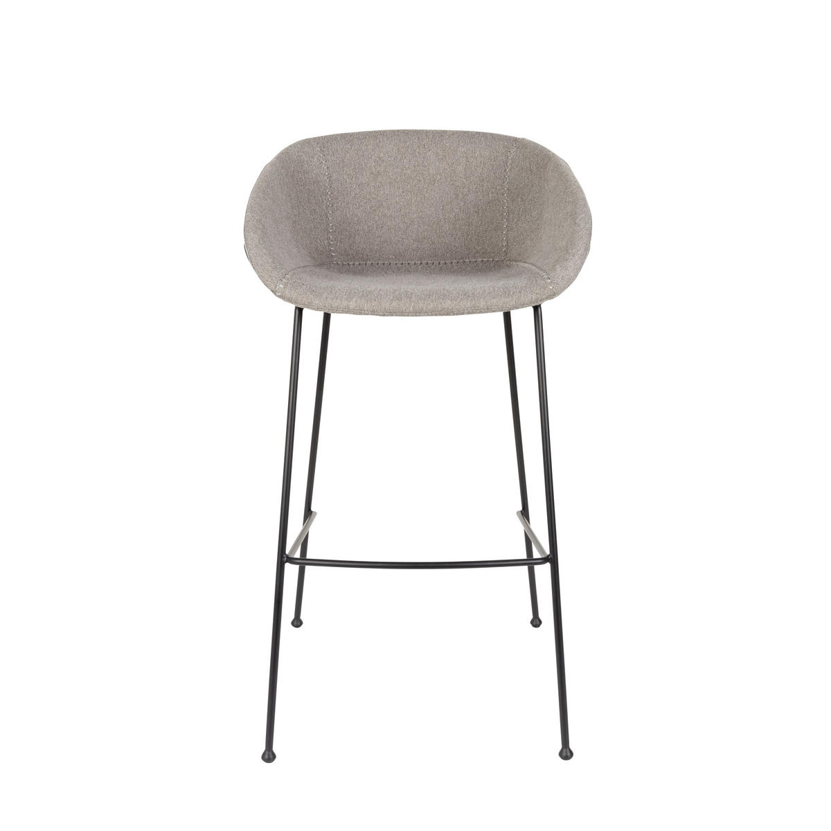 BARHOCKER Feston Rückenlehne 76 cm Grau - 2 er Set - Grau, Textil (54.5/98.5/53cm) - Zuiver