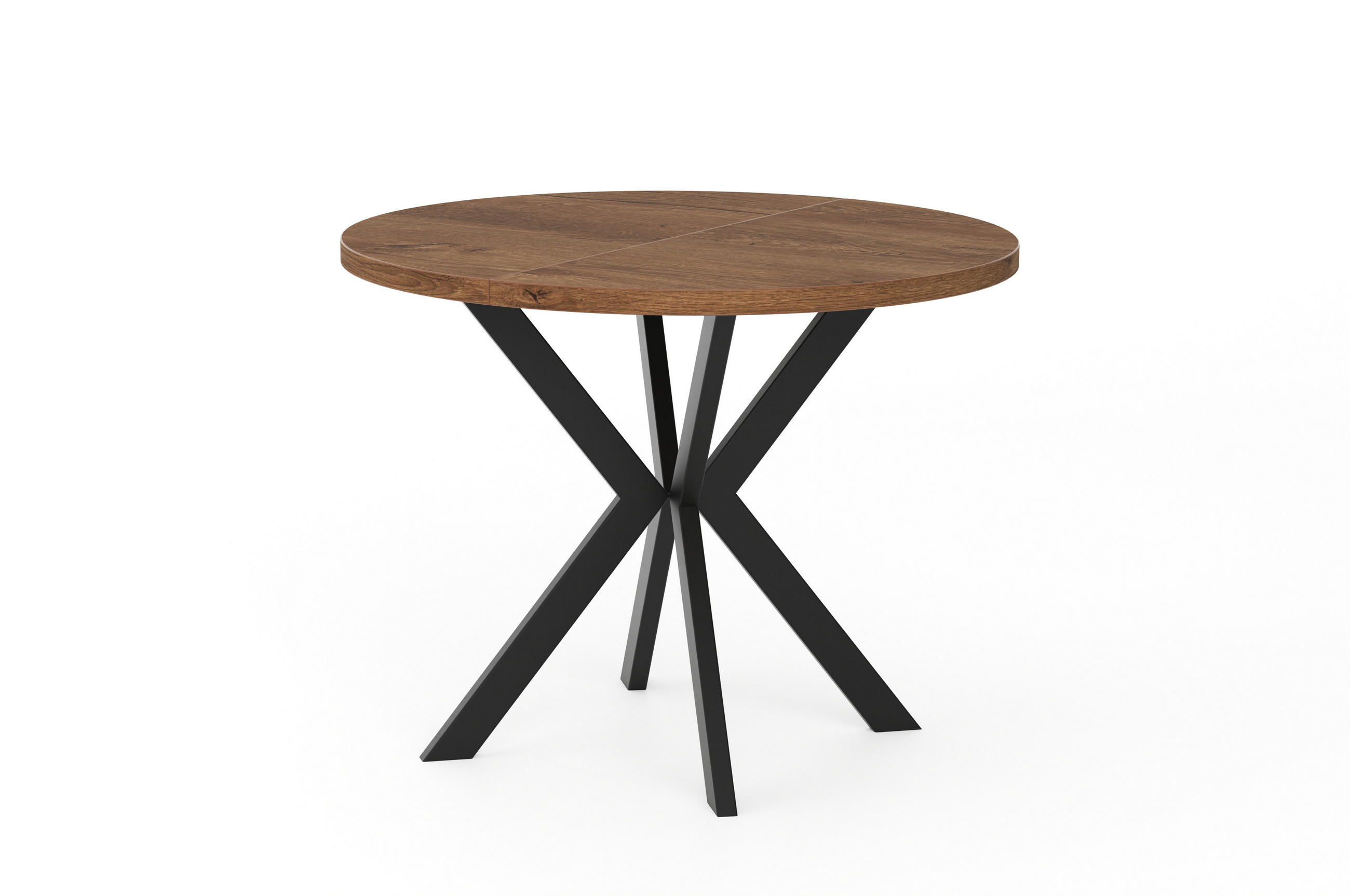 ESSTISCHE EDEN - Eichefarben/Schwarz, Holzwerkstoff (90/90/76cm) - Meblini
