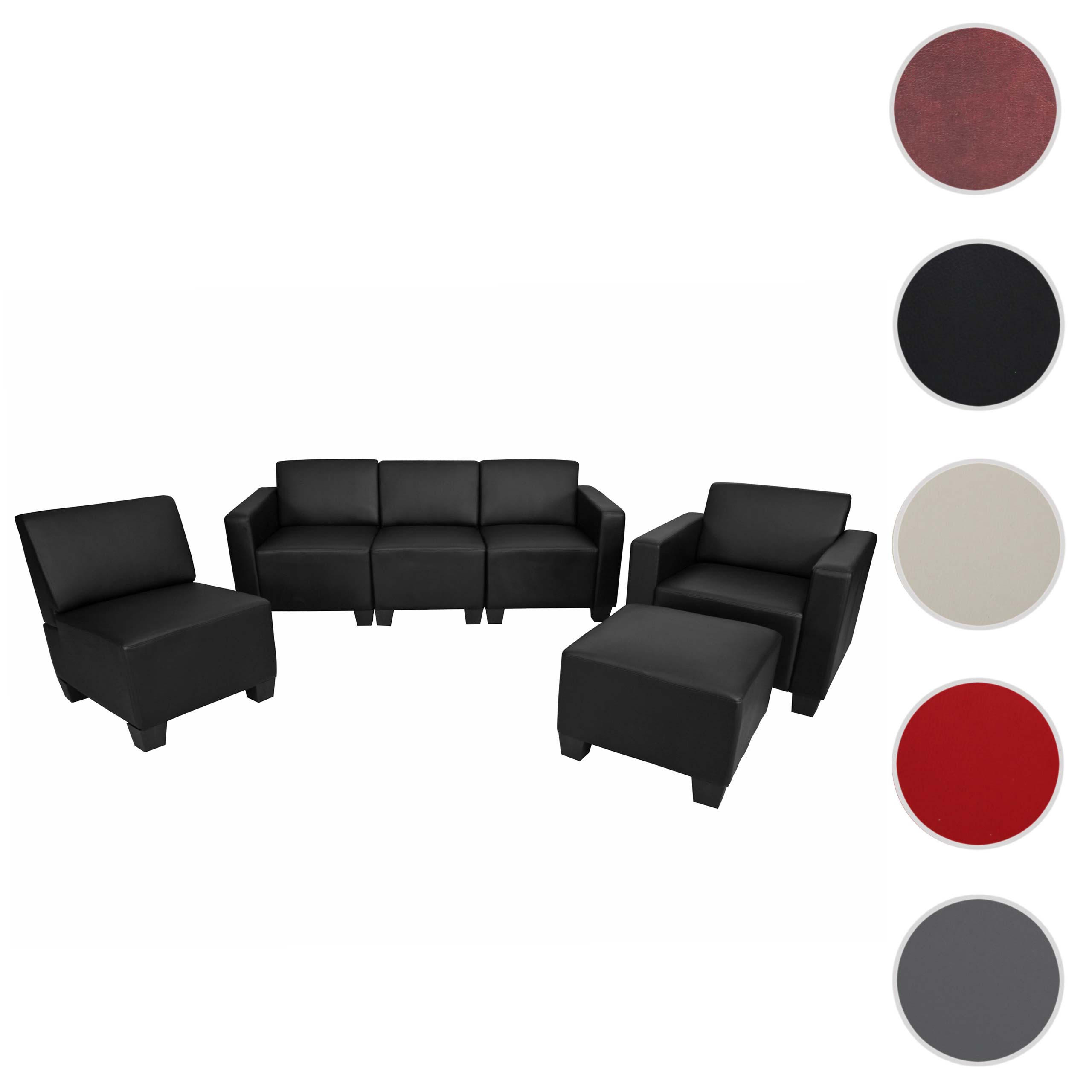 COUCH-GARNITUR Schwarz - Schwarz, Textil (193/76/72cm) - MCW