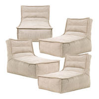 SITZSACK Lounger Dolce - Beige, Kunststoff (304/72/90cm) - icon
