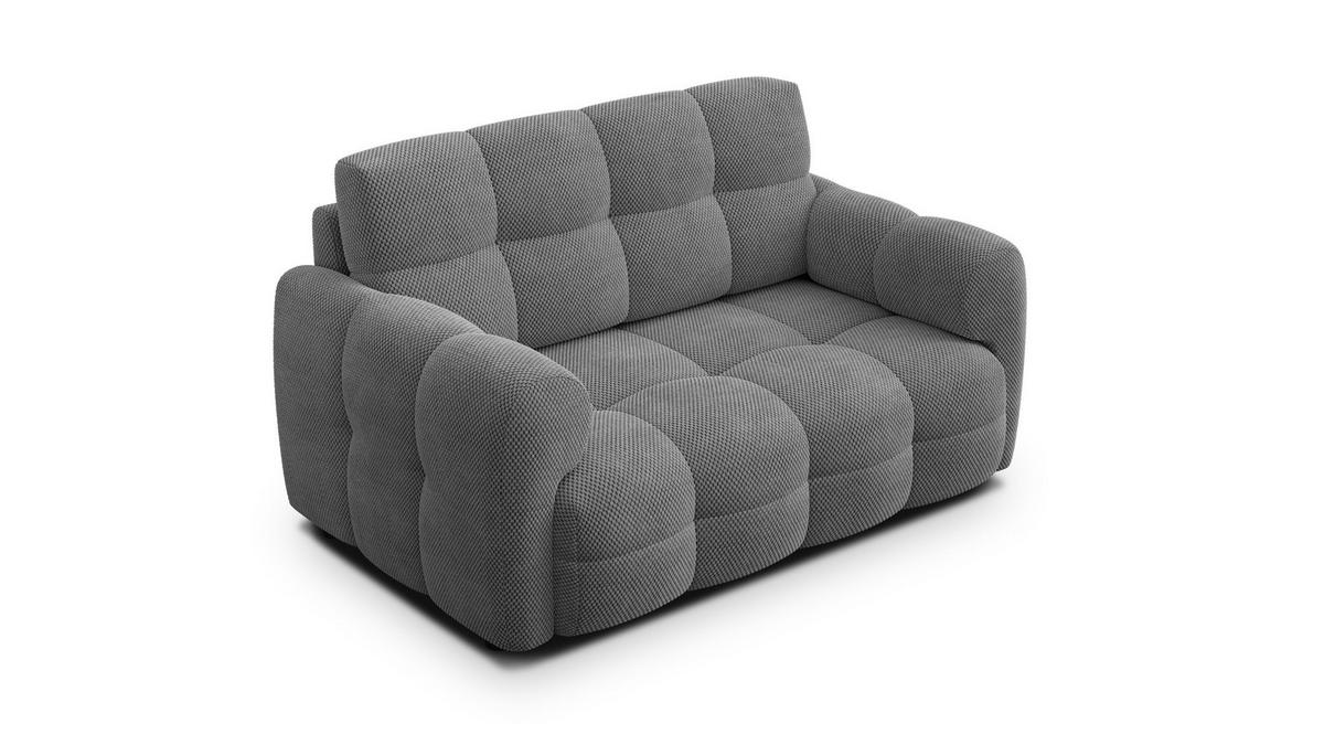 SOFA MELLOW 2-Sitzer, grau - Schwarz/Grau, Holz/Textil (153/87/98cm) - Wozimo