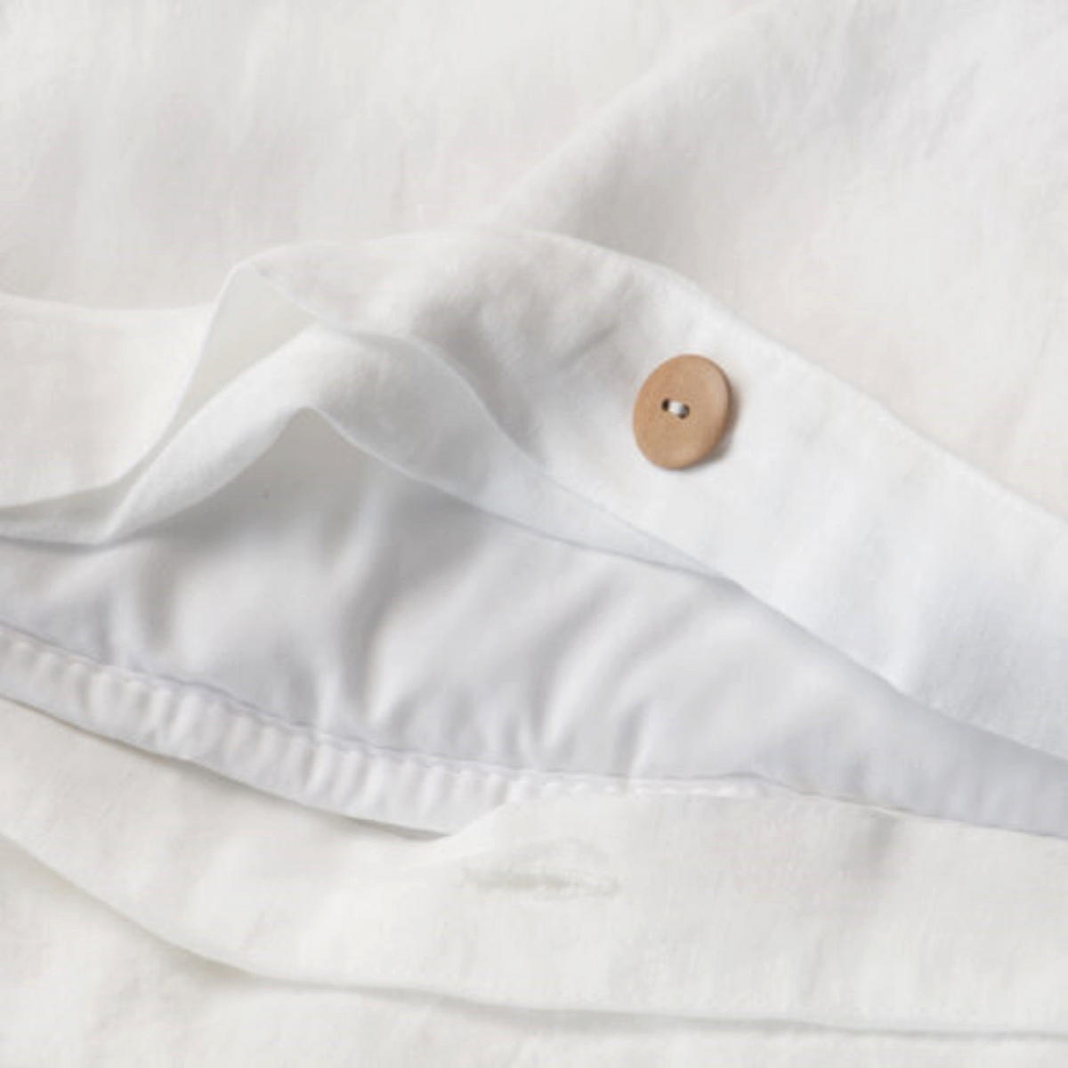 BETTBEZUG. Gewaschenem Leinen “MILAN” - Weiß, Textil (240/240cm) - SOWL