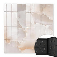 SCHLÜSSELBOX Schwarz 30x30 cm- Türöffnung nach rechts - Ein subtiler Stein - Beige, Metall (30/30/5cm) - TULUP
