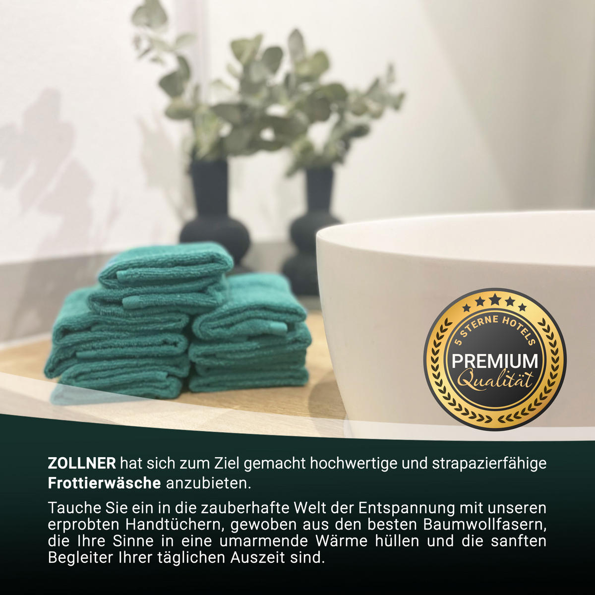 GÄSTETÜCHER, 10er-Set, 30x50 cm, 100% Baumwolle, Grün - Türkis, Textil (30/50cm) - Zollner
