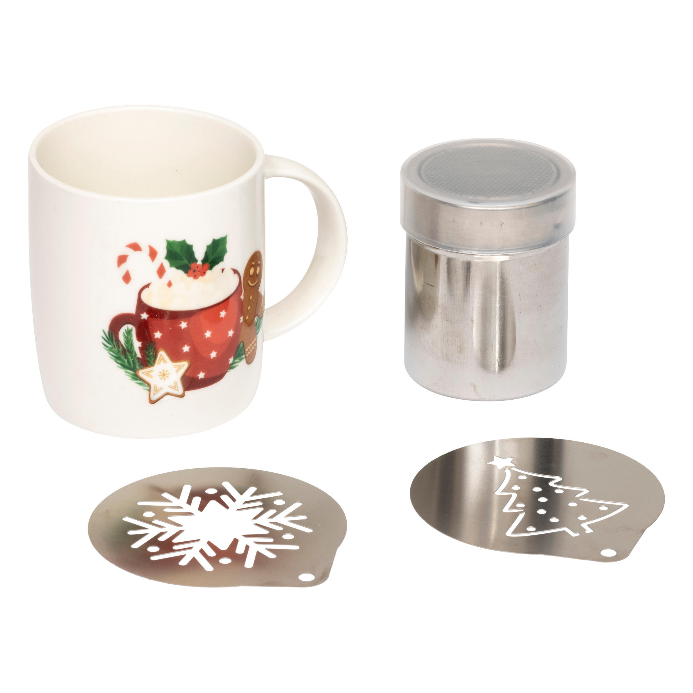WEIHNACHTSBECHER Cappuccino-Set 350 ml - Weiß, Stein (350L) - Atmosphera Createur d´interieur