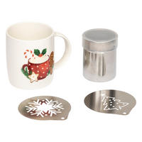 WEIHNACHTSBECHER Cappuccino-Set 350 ml - Weiß, Stein (350L) - Atmosphera Createur d´interieur