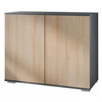 KOMMODE Skadu Eiche sägerau - Eiche San Remo, Holzwerkstoff (92.5/75.5/35cm) - Vladon