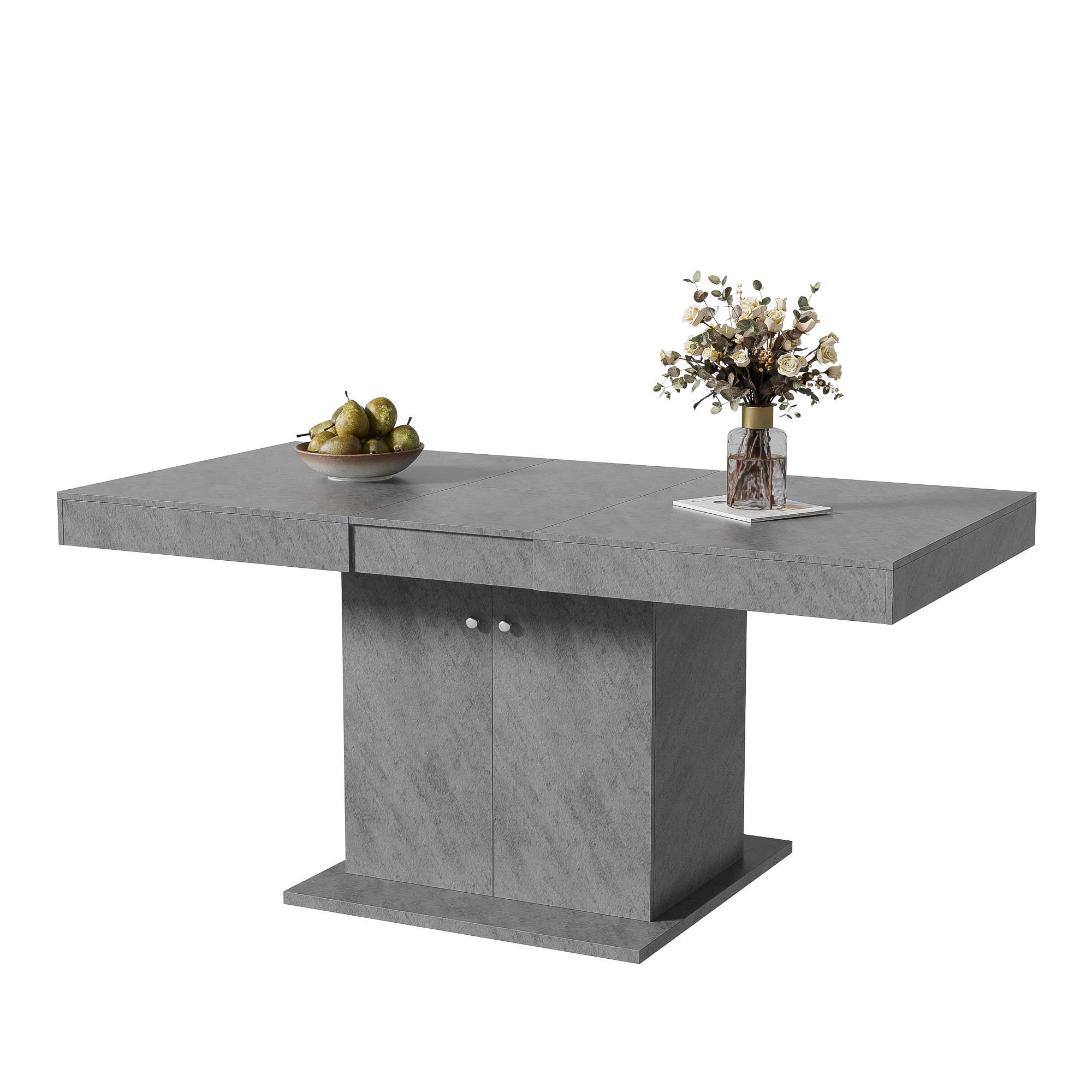 Flieks Ausziehtisch Grau 180x76x80 cm