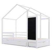 HAUSBETT Weiß - Weiß, Holz (208/177/96cm) - Urban Meuble