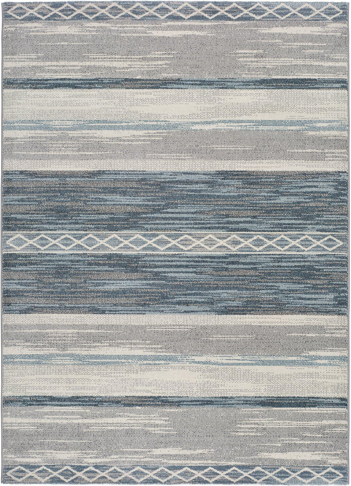 WEBTEPPICH Grau Dreams 140/200 cm - Blau/Grau, Naturmaterialien/Textil (140/200cm) - Atticgo