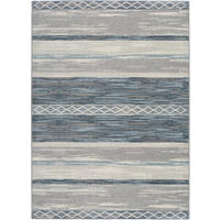 WEBTEPPICH Grau Dreams 140/200 cm - Blau/Grau, Naturmaterialien/Textil (140/200cm) - Atticgo