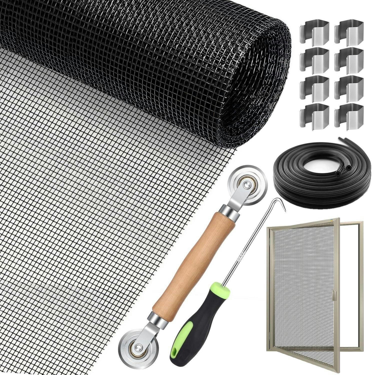 FLIEGENGITTER Fenster 120 x 250 cm Set Schwarz - Schwarz, Kunststoff (1/1/1cm)