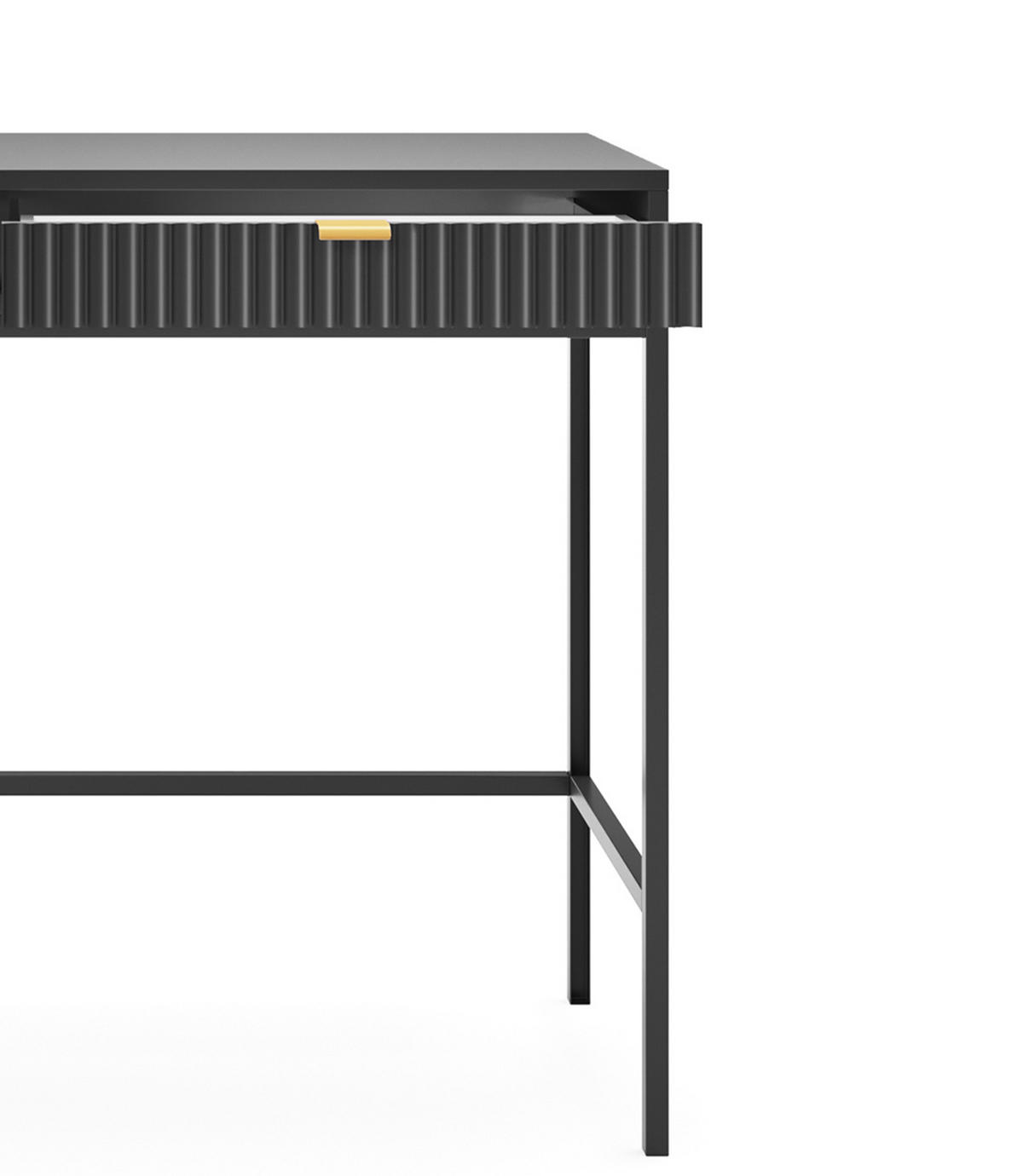 SCHMINKTISCH ZOVA Schwarz 104x77x50 cm Little table, Freistehend - Schwarz, Holzwerkstoff/Metall (50/104/77cm) - DomoHome