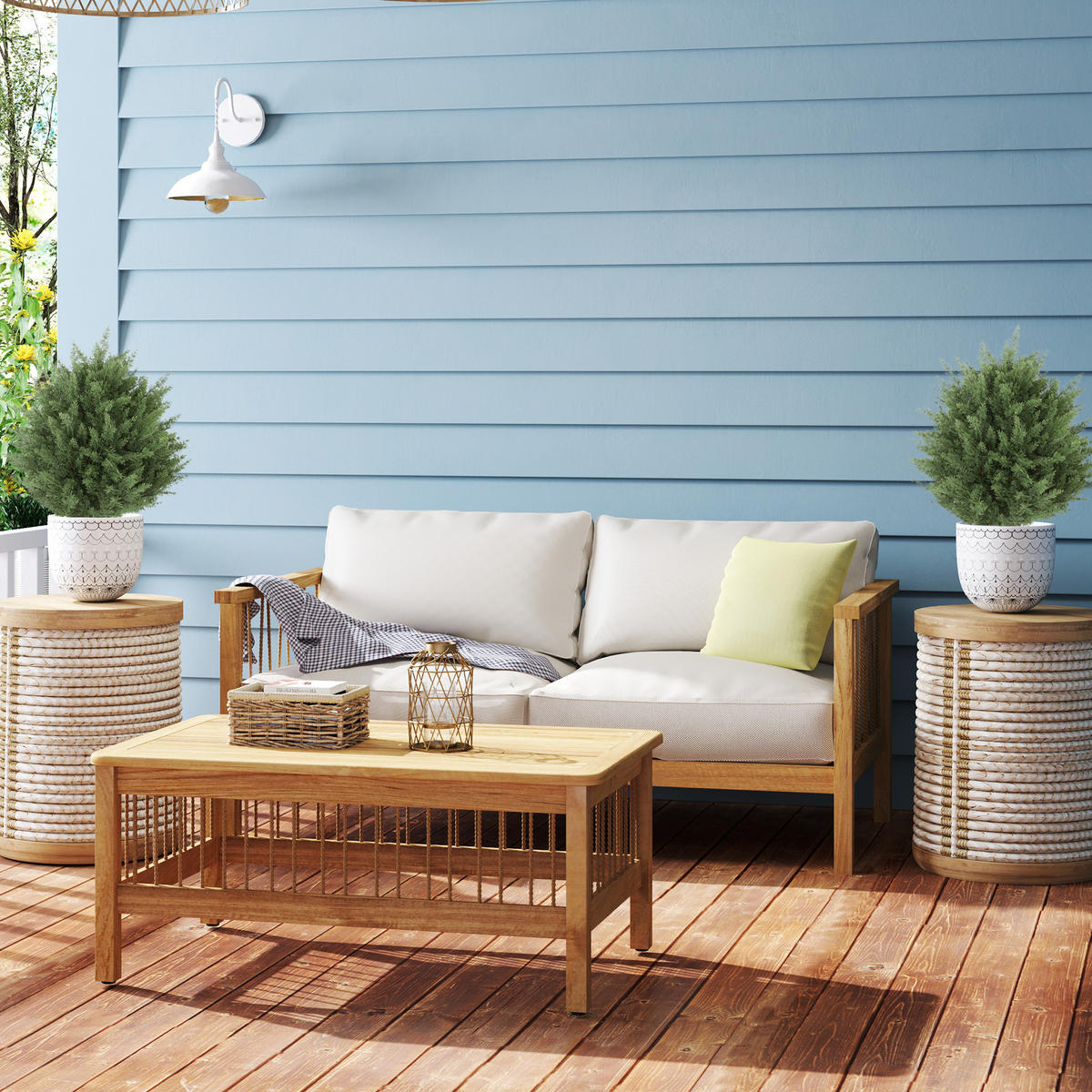 KÜNSTLICHE PFLANZEN UV-Schutz Zypresse 40 cm 2 er Set - Grün, Kunststoff (60cm) - HOMCOM