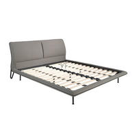 BETT aus Stoff 200/237/96 cm - Dunkelgrau/Schwarz, Holz/Textil (180/200cm) - ANGEL CERDA