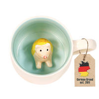 KAFFEETASSE 300ml 3D Cartoon - Weiß, Keramik (0.3L) - Intirilife