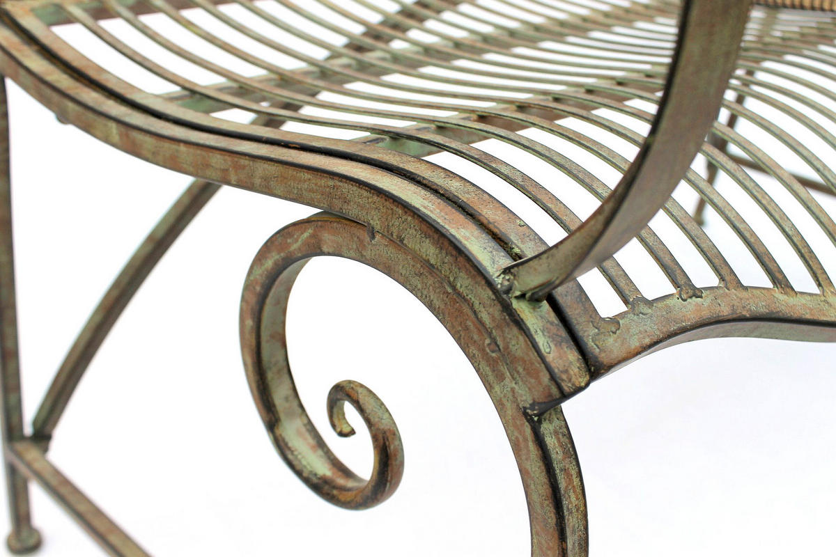 GARTENBANK 2 Sitzer Metall Patina Grün 110 cm 150014 - Grün, Metall (50/98/110cm) - DanDiBo