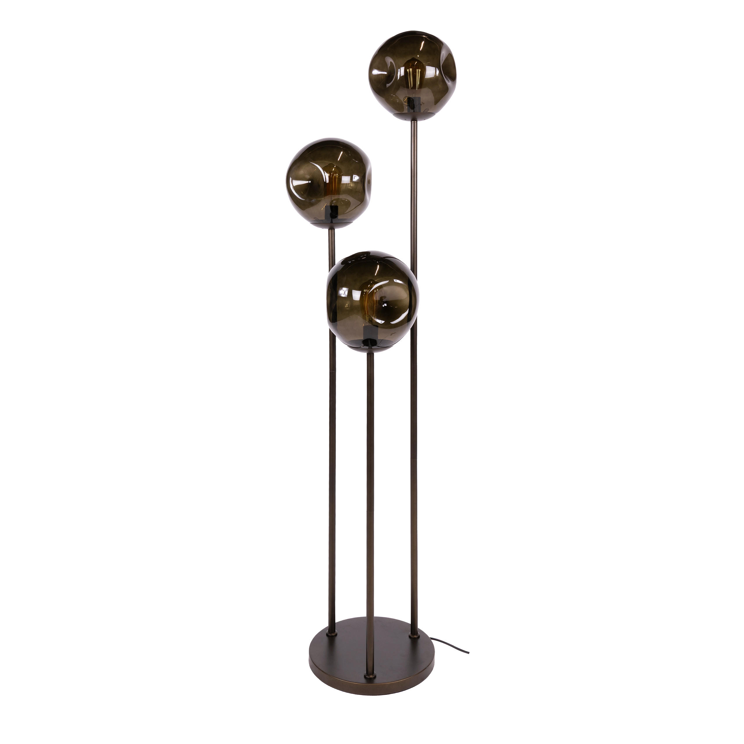 STEHLEUCHTE Stellar Braun 32/32/164 cm - Braun, Glas (32/32/164cm) - Hoyz Collection