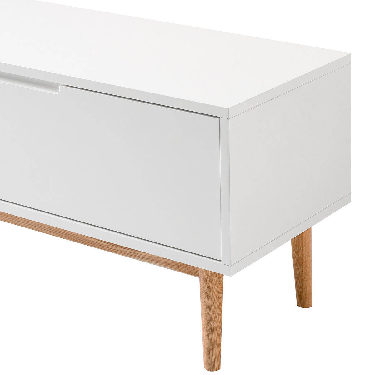 GARDEROBENBANK - Eichefarben/Weiß, Holzwerkstoff (95/49/40cm) - home24