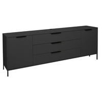 LOWBOARD Erna 216x45x82 Anthrazit matt Lack - Grau, Holzwerkstoff (216/82/45cm) - 58aufmkessel