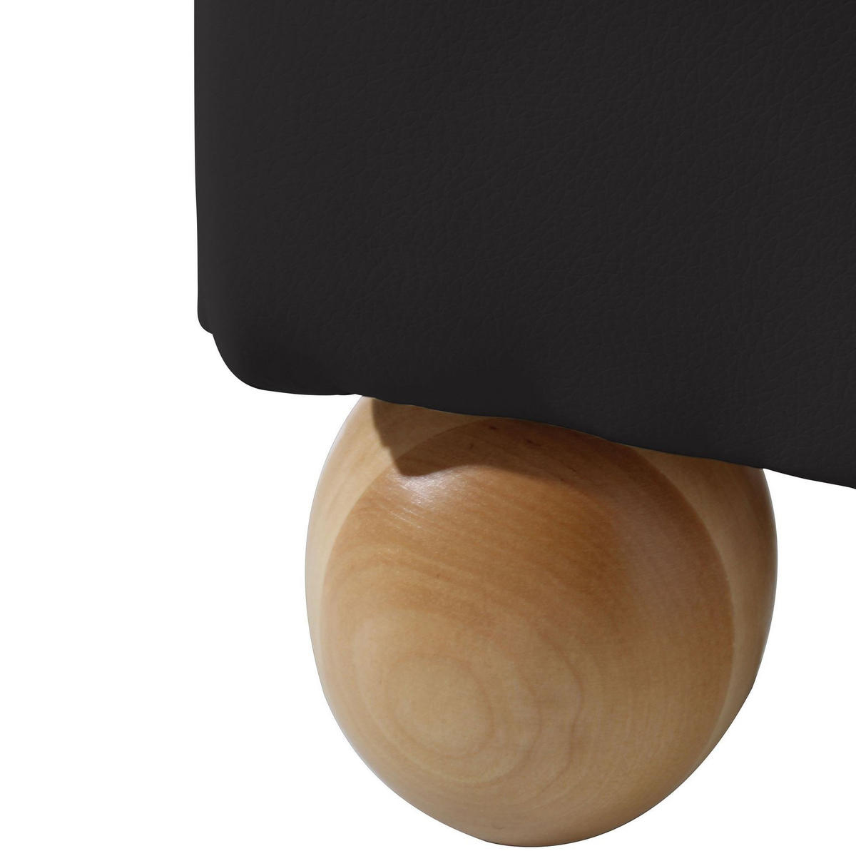 OHRENBACKENSESSEL Kasha Bezug Kunstleder Buche natur / schwarz - Buchefarben/Schwarz, Kunststoff (93/103/87cm) - 58aufmkessel