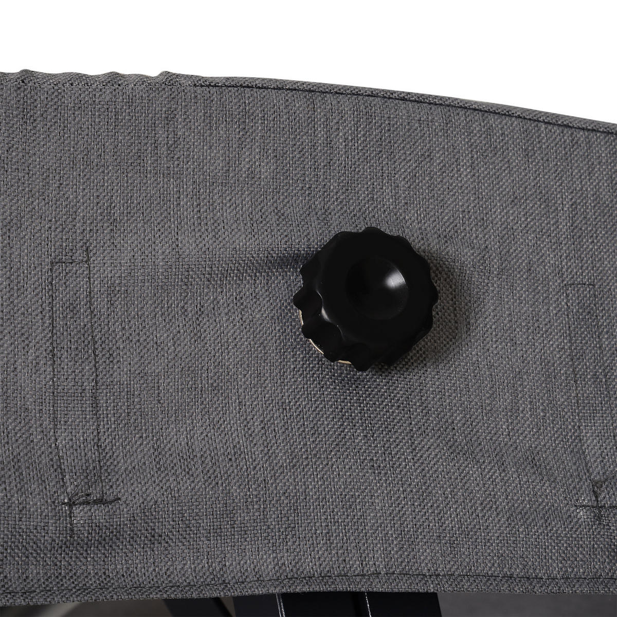 HOLLYWOODSCHAUKEL 3-SITZER DE-06984 inkl. Kissen, wetterbeständig Grau - Schwarz/Grau, Textil/Metall (200/168/115cm) - ComfortXL