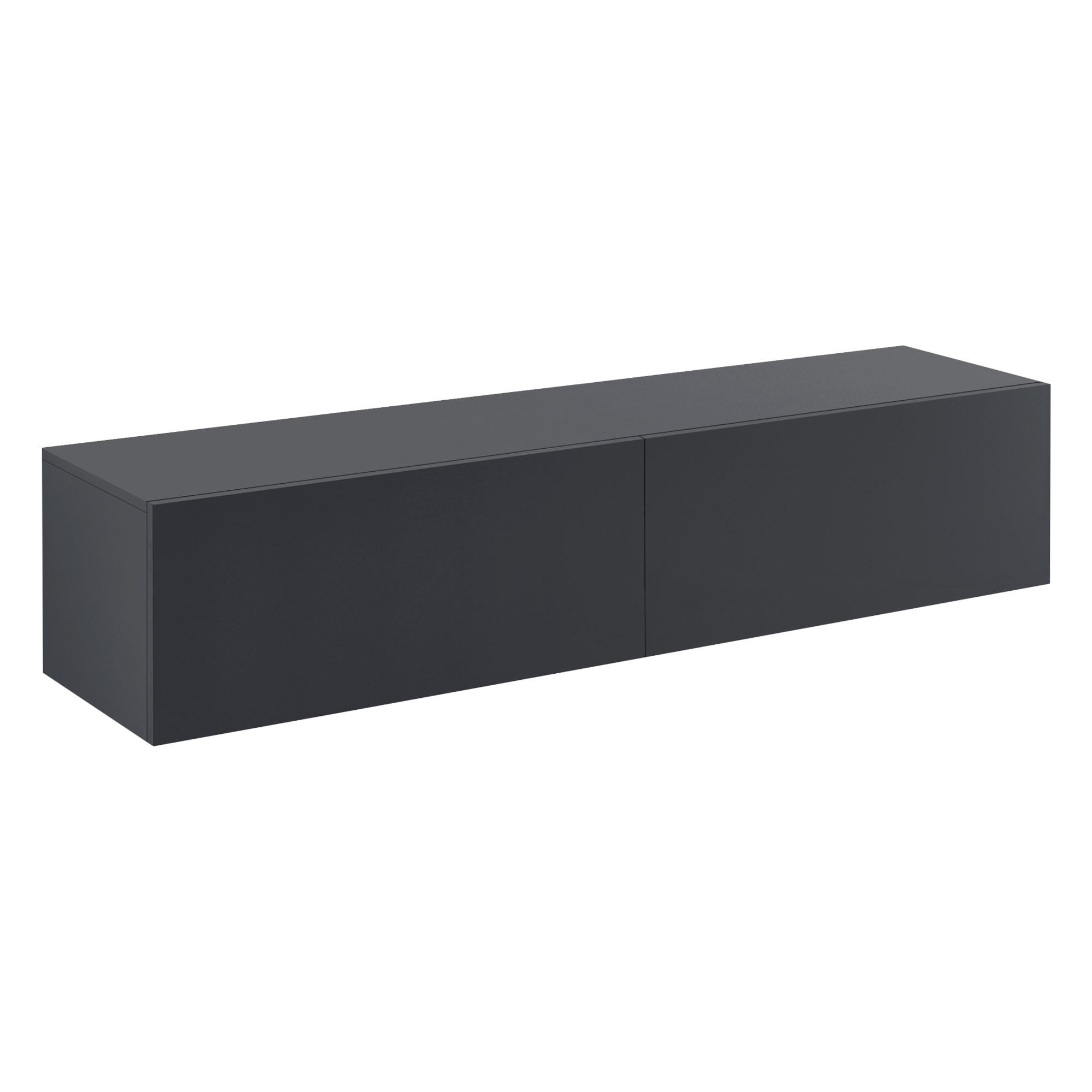 HÄNGELOWBOARD Evaton - Dunkelgrau, Holzwerkstoff (140/30/33cm) - [en.casa]