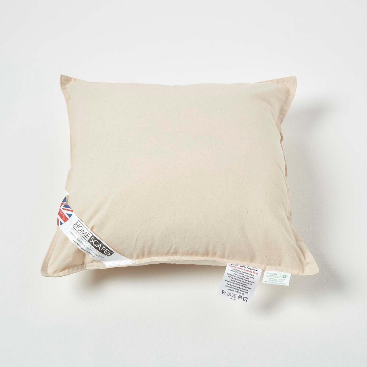 FÜLLKISSEN 40/40 cm – Bio-Baumwolle, Super-Mikrofaser-Füllung - Beige, Textil (40/40cm) - Homescapes