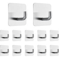 HAKEN 12-teiliges Set Edelstahl Quadrat - Silberfarben, Metall (4.5/1.5/4.5cm)