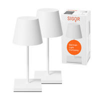 LED Akku-Tischlampe, Nuindie mini 3.0 2er-Set, schneeweiß - Weiß, Metall (25/10/25cm) - Sigor