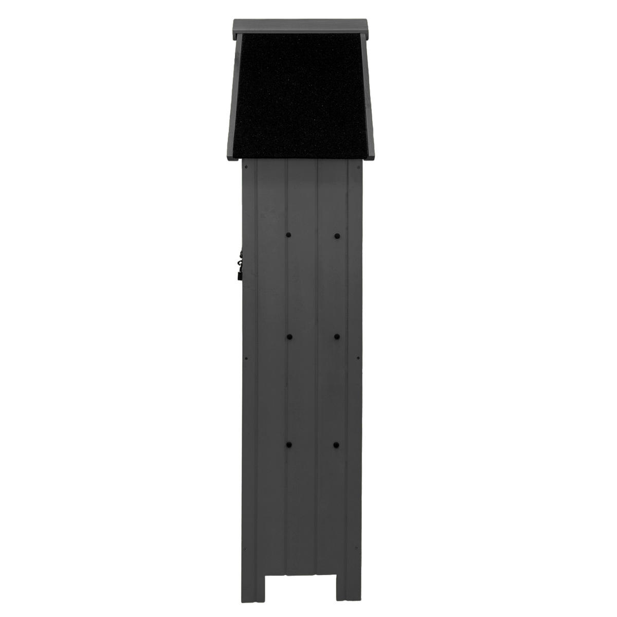GARTENSCHRANK aus Holz – Grau - Grau, Holz (66/178/46cm)