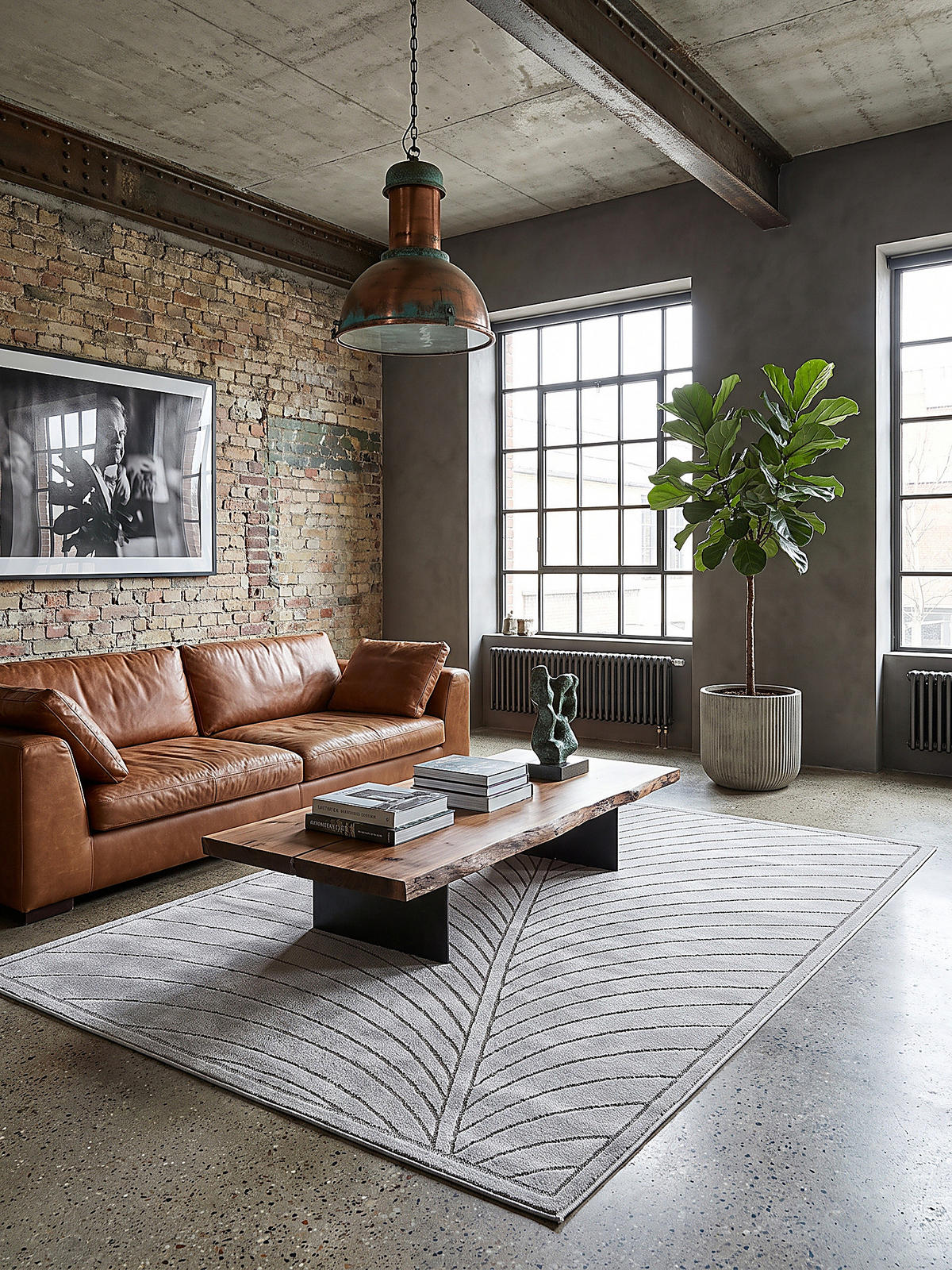 TEPPICH Outdoor, Fußbodenheizung-geeignet, mit Blattmotiv, aus Polypropylen, ENGADIN in Silbergrau, 140 x 200 cm - Grau, Textil (140/200cm) - KADIMA DESIGN