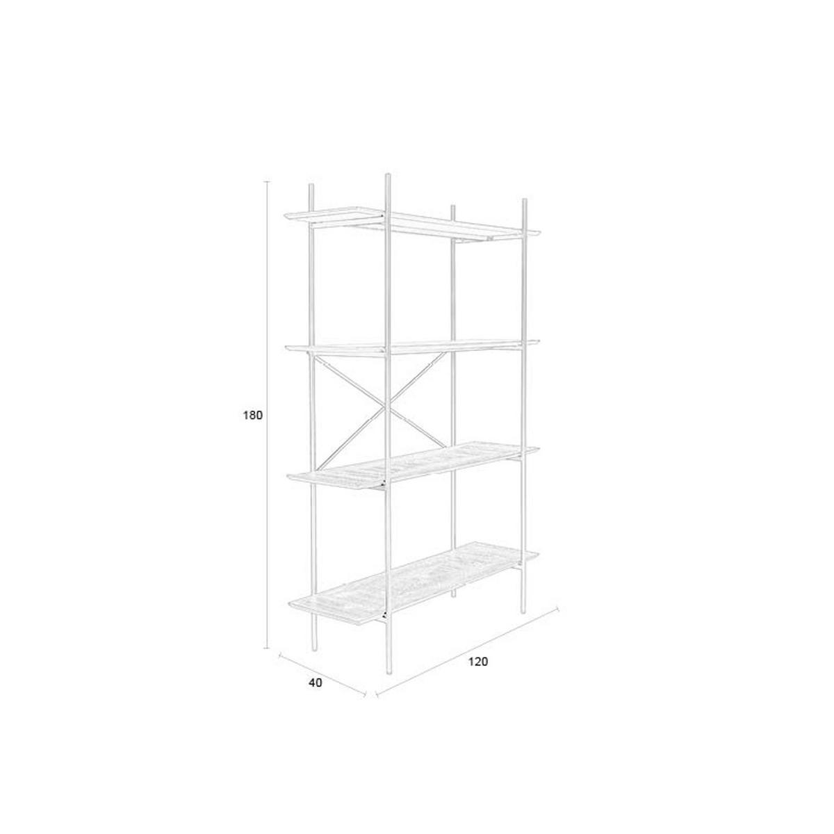 STANDREGAL Marcio Kast/ Beige - Schwarz, Holzwerkstoff (120/180/40cm) - Housecraft Living