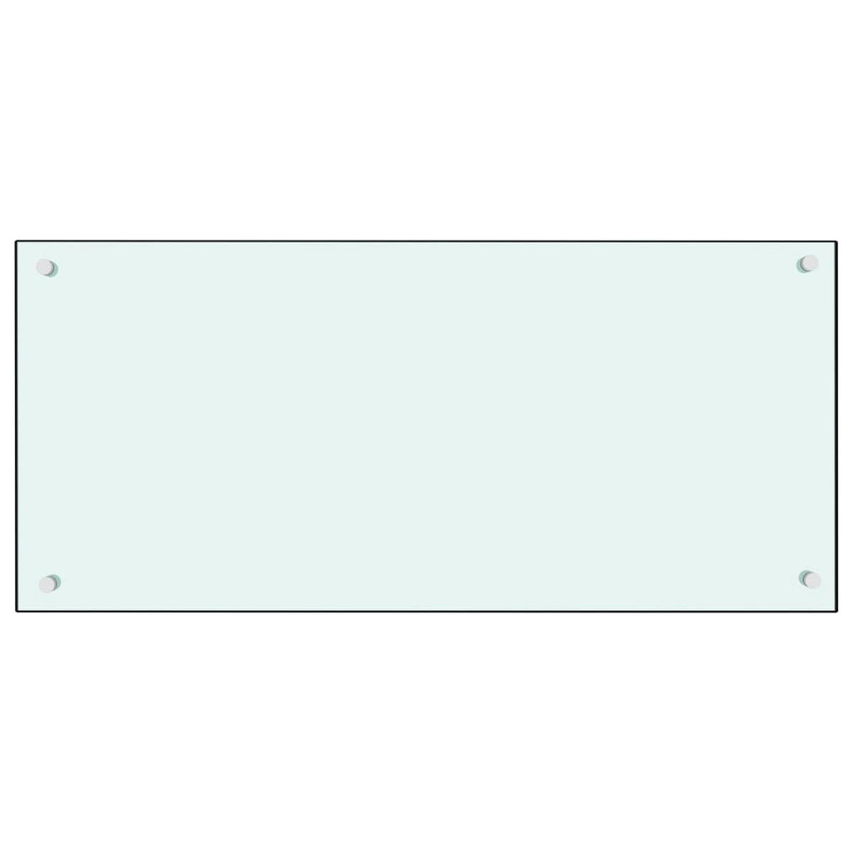 KÜCHENRÜCKWAND Glas 90x40 cm Weiß Wand-Spritzschutz - Weiß, Glas (90/40/0.6cm) - DELUKE