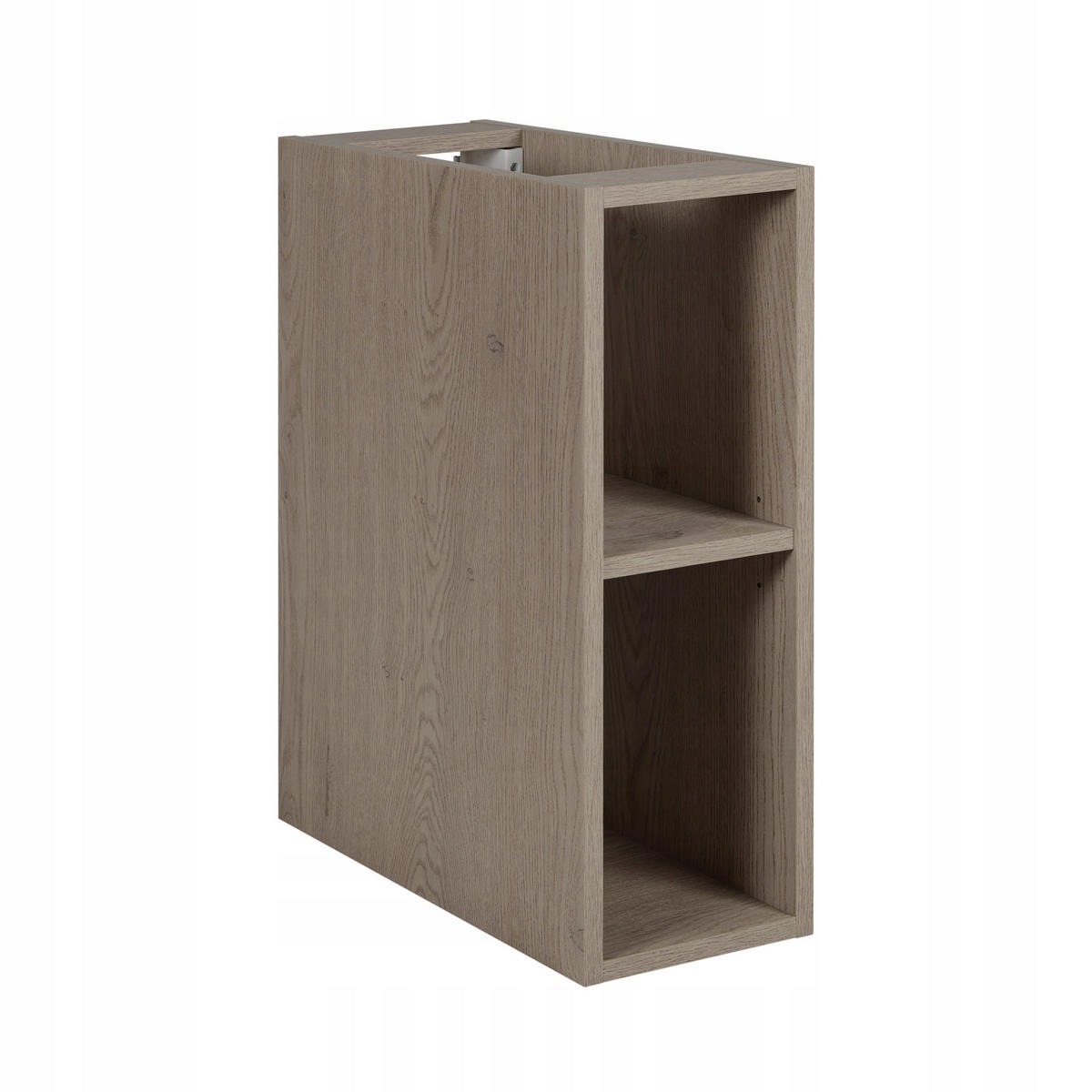 WASCHBECKUNTERSCHRANK SIMPLE mit Beinen 80cm mit Arbeitsplatte und mit einem Regal Eiche Dunkel - Wildeiche, Holz (80/62/46cm) - Rodan